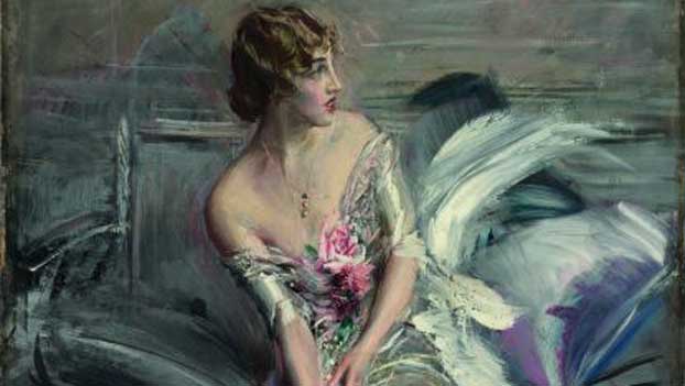Giovanni Boldini, Gladys Deacon, 1916, Olio su tela, Collezione privata (dettaglio)