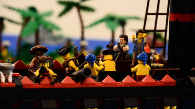Dal diorama sui pirati esposto alla mostra I Love Lego a Milano