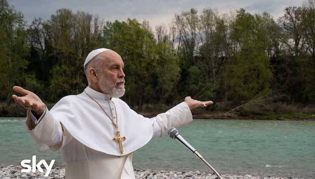 John Malkovich in The New Pope. Photo: Gianni Fiorito.